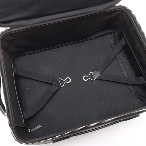 CHANEL CC Quilted Nylon Luggage Carry-on Trolley Wheels Travel Bag Baggage Tote - Picture 12 of 16